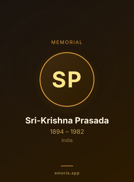 Memorial portrait of Sri-Krishna Prasada