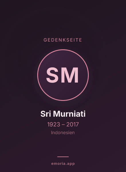 Gedenkportrait von Sri Murniati