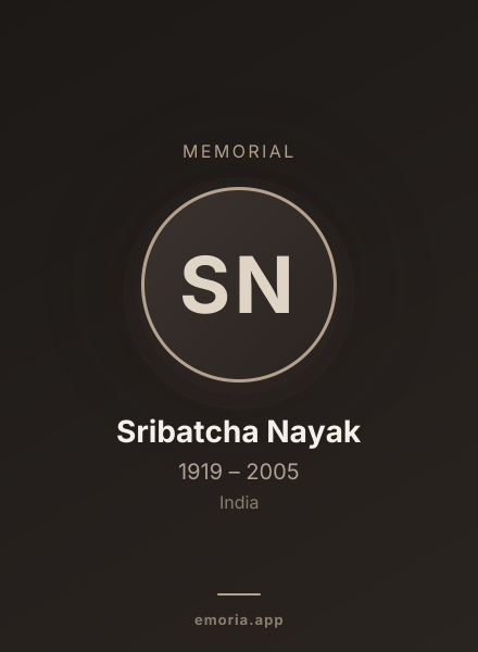 Memorial portrait of Sribatcha Nayak