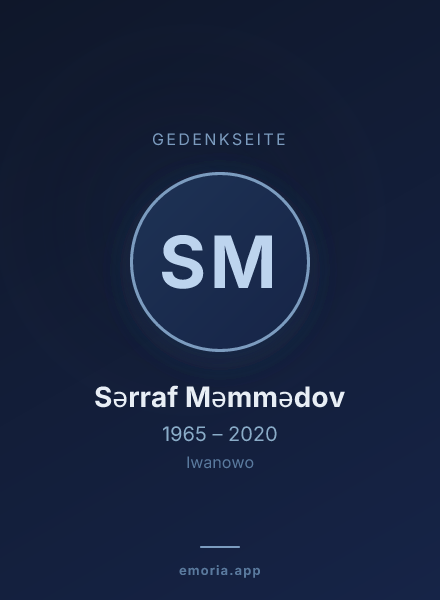 Gedenkportrait von Sərraf Məmmədov