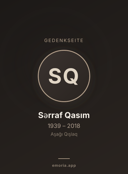 Gedenkportrait von Sərraf Qasım