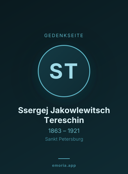 Gedenkportrait von Ssergej Jakowlewitsch Tereschin