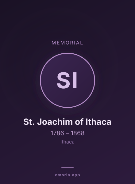 Memorial portrait of St. Joachim of Ithaca