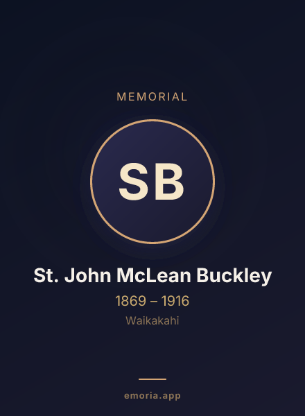 Memorial portrait of St. John McLean Buckley