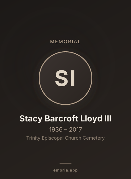 Memorial portrait of Stacy Barcroft Lloyd III