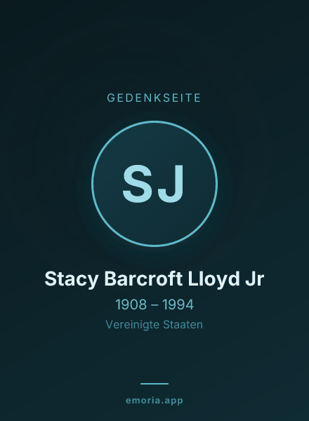 Gedenkportrait von Stacy Barcroft Lloyd Jr