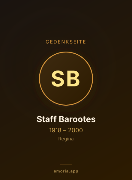 Gedenkportrait von Staff Barootes