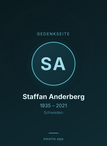 Gedenkportrait von Staffan Anderberg