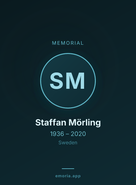 Memorial portrait of Staffan Mörling