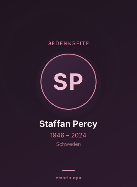 Gedenkportrait von Staffan Percy