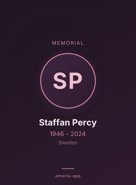 Memorial portrait of Staffan Percy