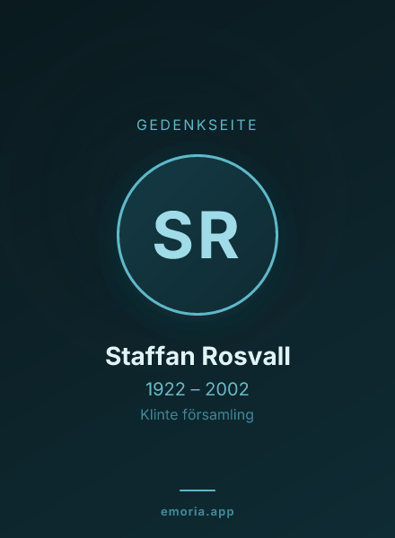 Gedenkportrait von Staffan Rosvall