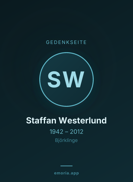 Gedenkportrait von Staffan Westerlund