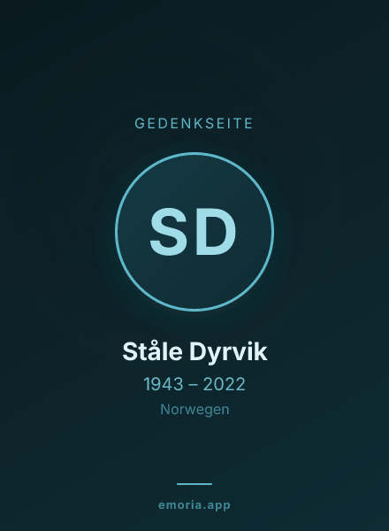 Gedenkportrait von Ståle Dyrvik