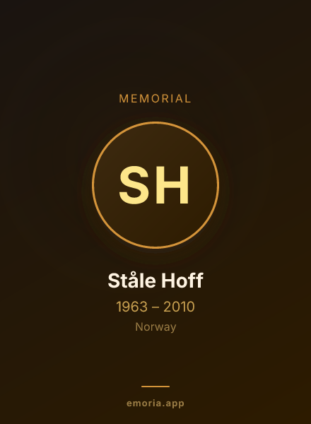 Memorial portrait of Ståle Hoff