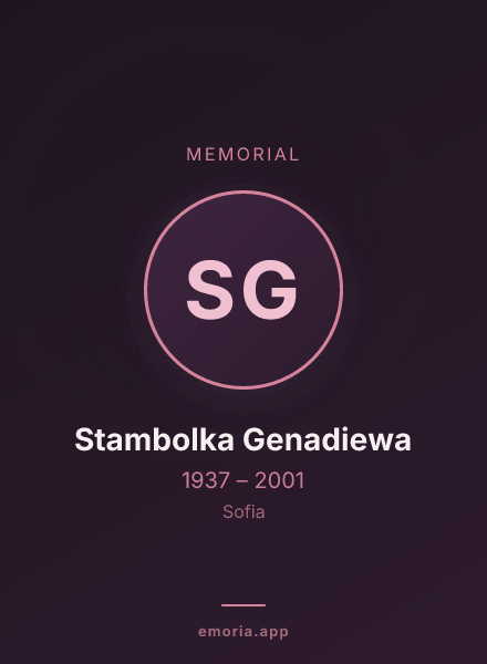Memorial portrait of Stambolka Genadiewa