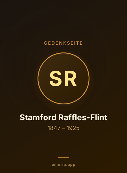 Gedenkportrait von Stamford Raffles-Flint