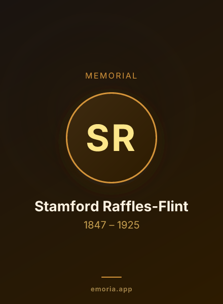 Memorial portrait of Stamford Raffles-Flint