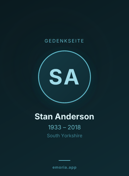 Gedenkportrait von Stan Anderson