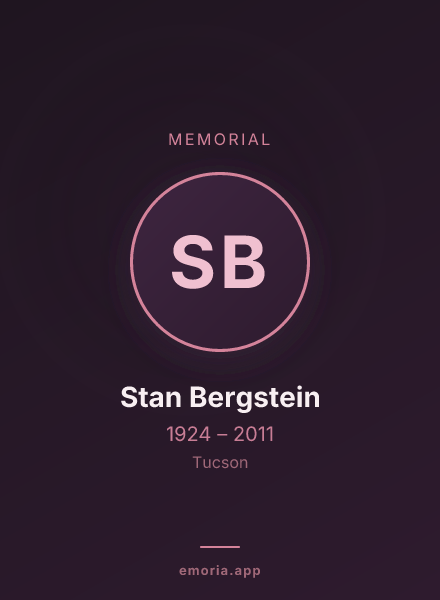 Memorial portrait of Stan Bergstein