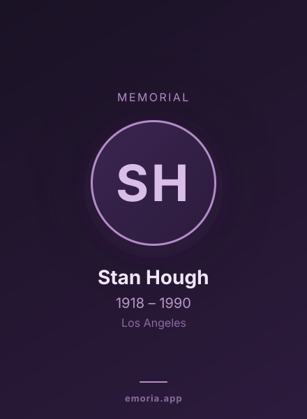 Memorial portrait of Stan Hough