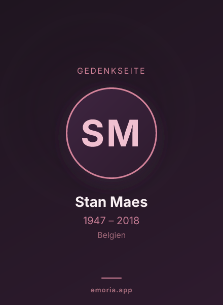 Gedenkportrait von Stan Maes