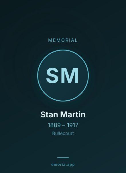 Memorial portrait of Stan Martin