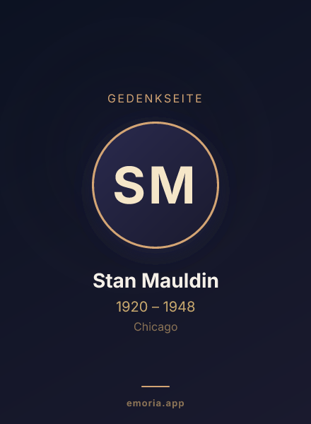 Gedenkportrait von Stan Mauldin