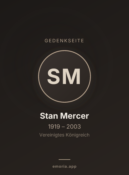 Gedenkportrait von Stan Mercer