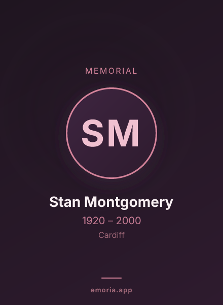Memorial portrait of Stan Montgomery