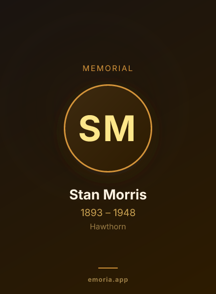 Memorial portrait of Stan Morris