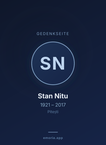 Gedenkportrait von Stan Nitu