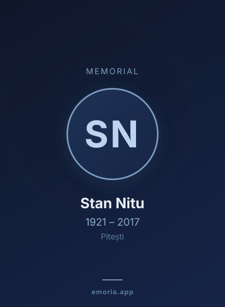 Memorial portrait of Stan Nitu