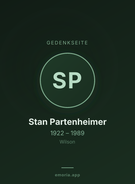 Gedenkportrait von Stan Partenheimer