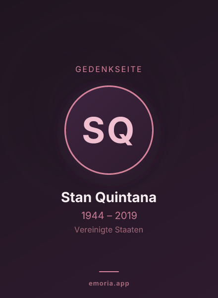 Gedenkportrait von Stan Quintana