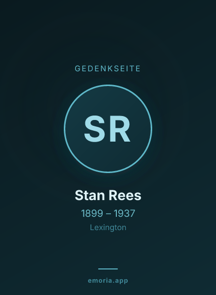 Gedenkportrait von Stan Rees