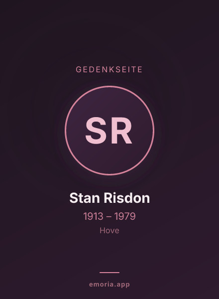 Gedenkportrait von Stan Risdon