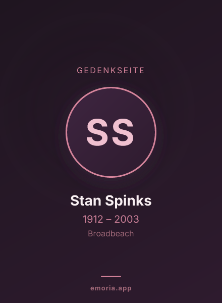 Gedenkportrait von Stan Spinks