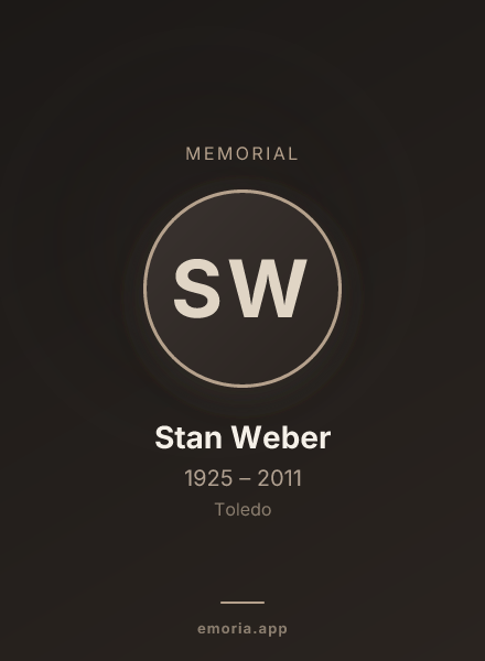 Memorial portrait of Stan Weber
