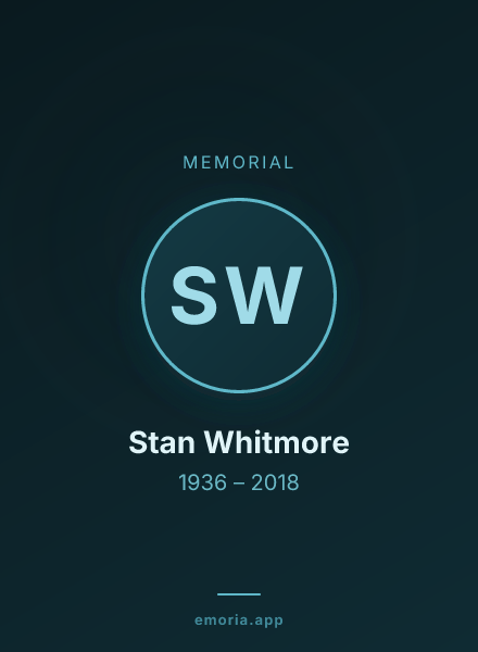 Memorial portrait of Stan Whitmore