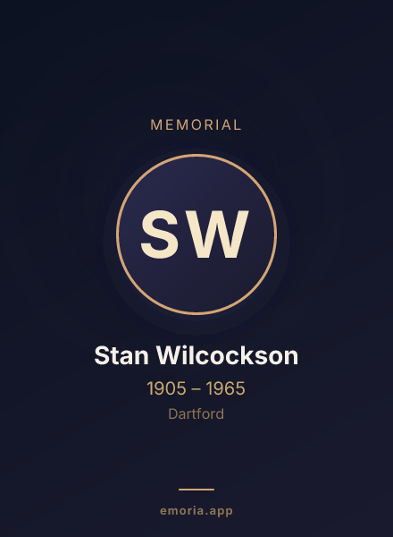 Memorial portrait of Stan Wilcockson
