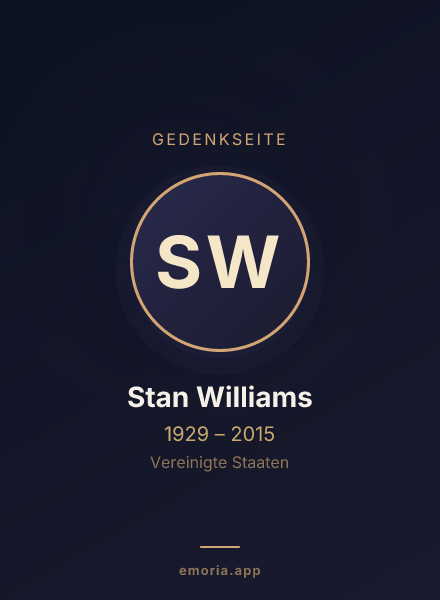 Gedenkportrait von Stan Williams