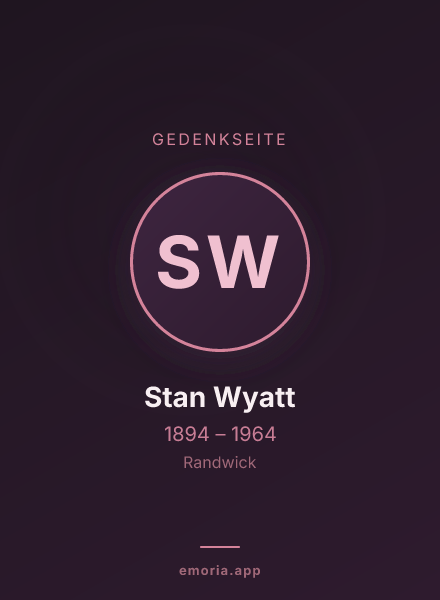 Gedenkportrait von Stan Wyatt