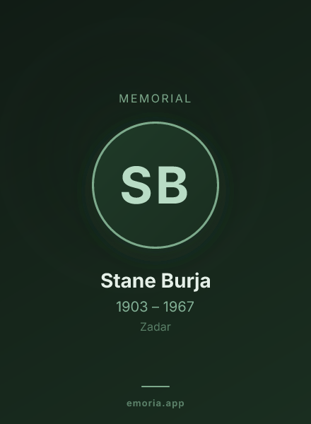 Memorial portrait of Stane Burja