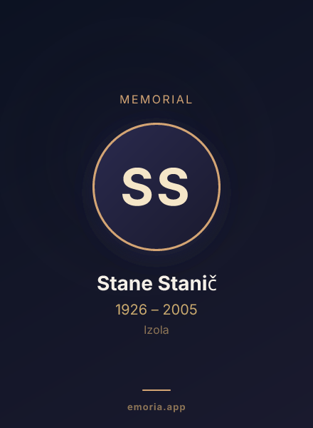 Memorial portrait of Stane Stanič