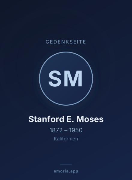 Gedenkportrait von Stanford E. Moses