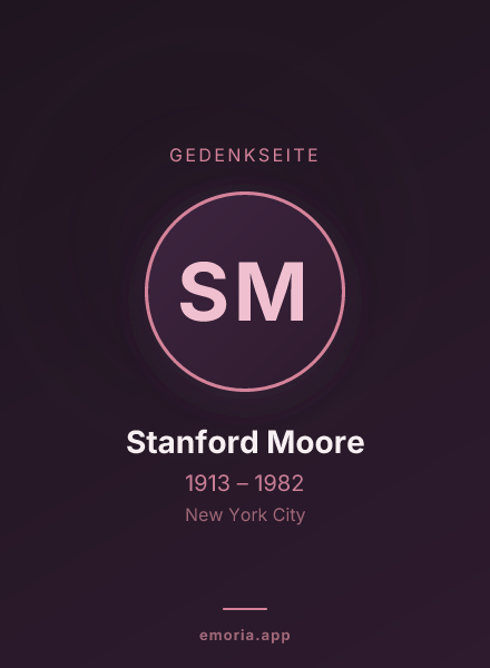 Gedenkportrait von Stanford Moore