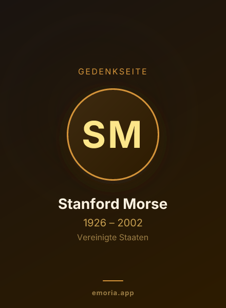 Gedenkportrait von Stanford Morse