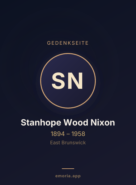 Gedenkportrait von Stanhope Wood Nixon