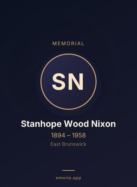 Memorial portrait of Stanhope Wood Nixon
